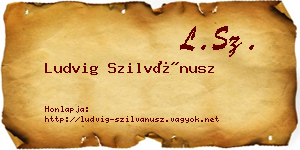 Ludvig Szilvánusz névjegykártya